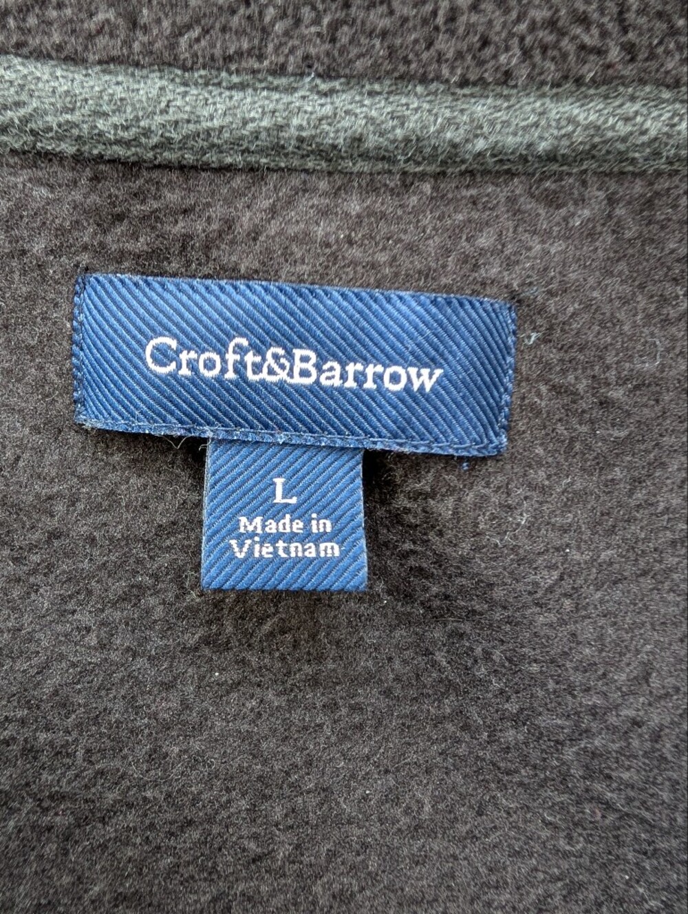 Croft & Barrow Women's Black Half-Zip Fleece Pullover Large - Picture 3 of 3